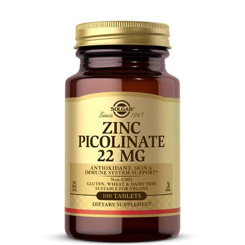 Solgar Zinc Picolinate 22 MG 100 Tablets