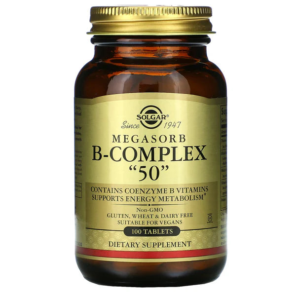 Solgar Megasorb B Complex "50”, 100 Tablets