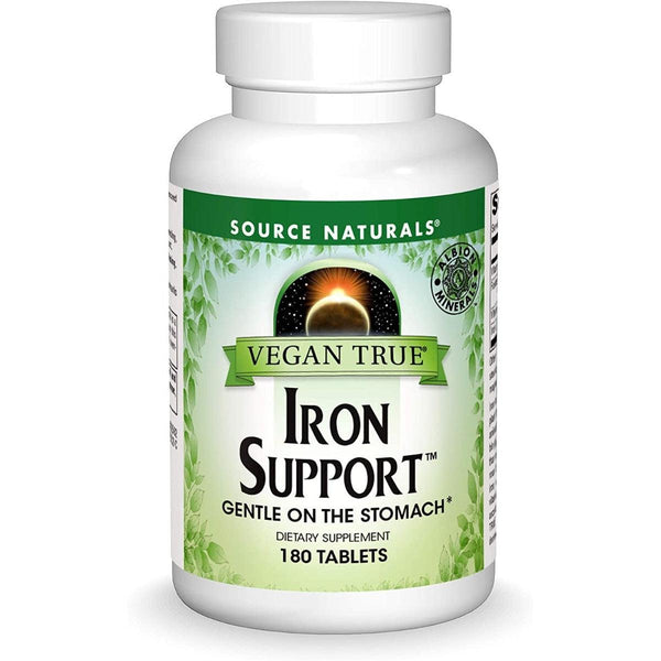 Source Naturals Vegan True Iron Support Gentle on the Stomach 180 Tablets