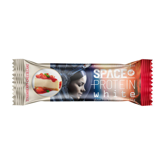 Space Protein Bar Yogurt Coated Strawberry Cheesecake with Collagen Gluten Free 40g