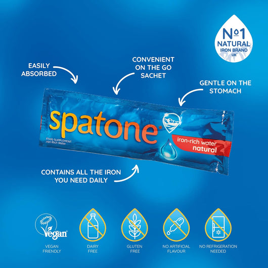 Spatone 100% Natural Liquid Iron Vegan (28 x 25 mL sachets)