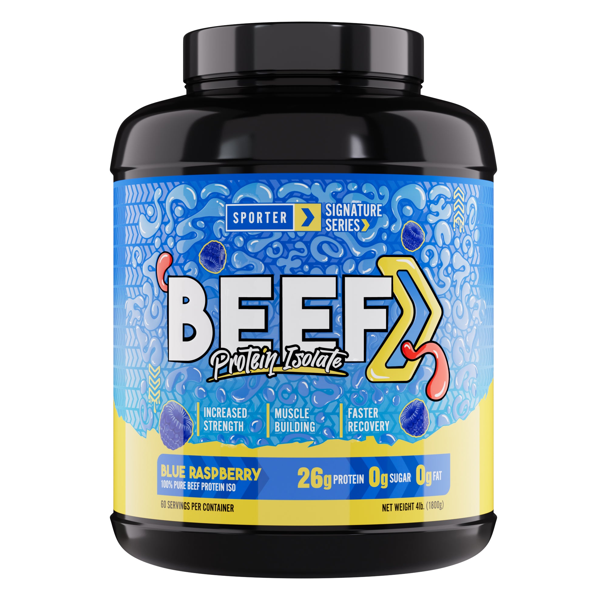 Sporter Beef Protein Isolate Blue Raspberry Halal Certified 1.8 kg ...