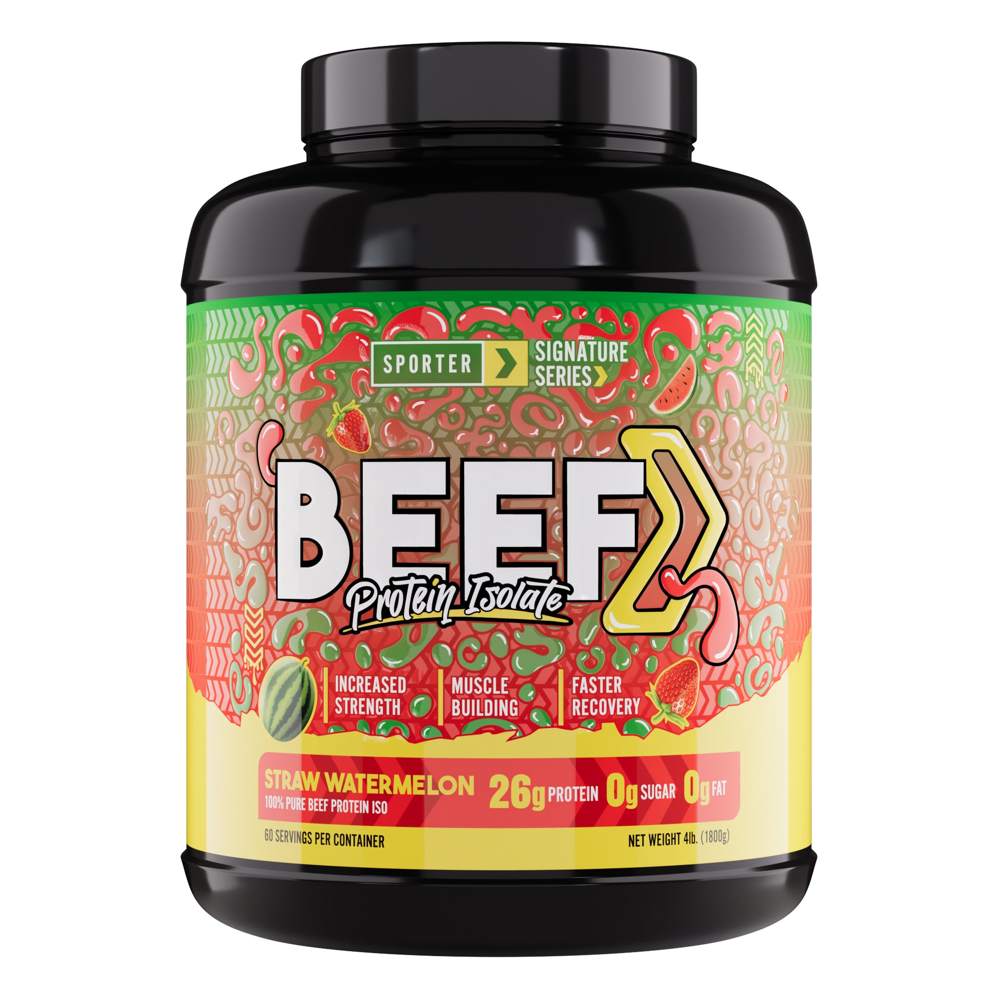 Sporter Beef Protein Isolate Strawberry Watermelon Halal Certified 1.8 kg