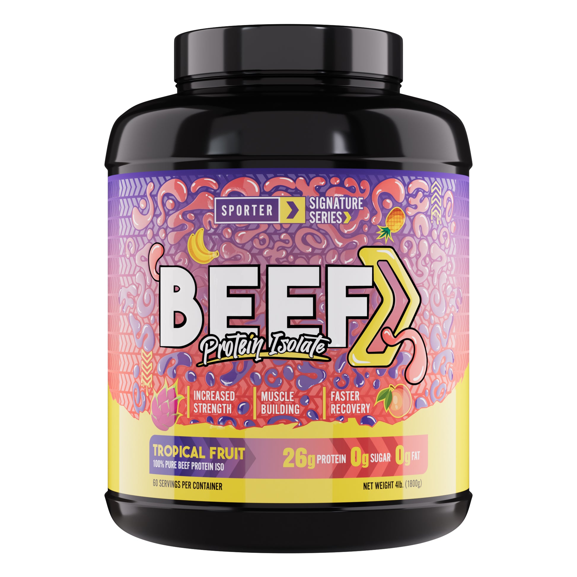 Sporter Beef Protein Isolate Tropical Fruit Halal Certified 1.8 kg