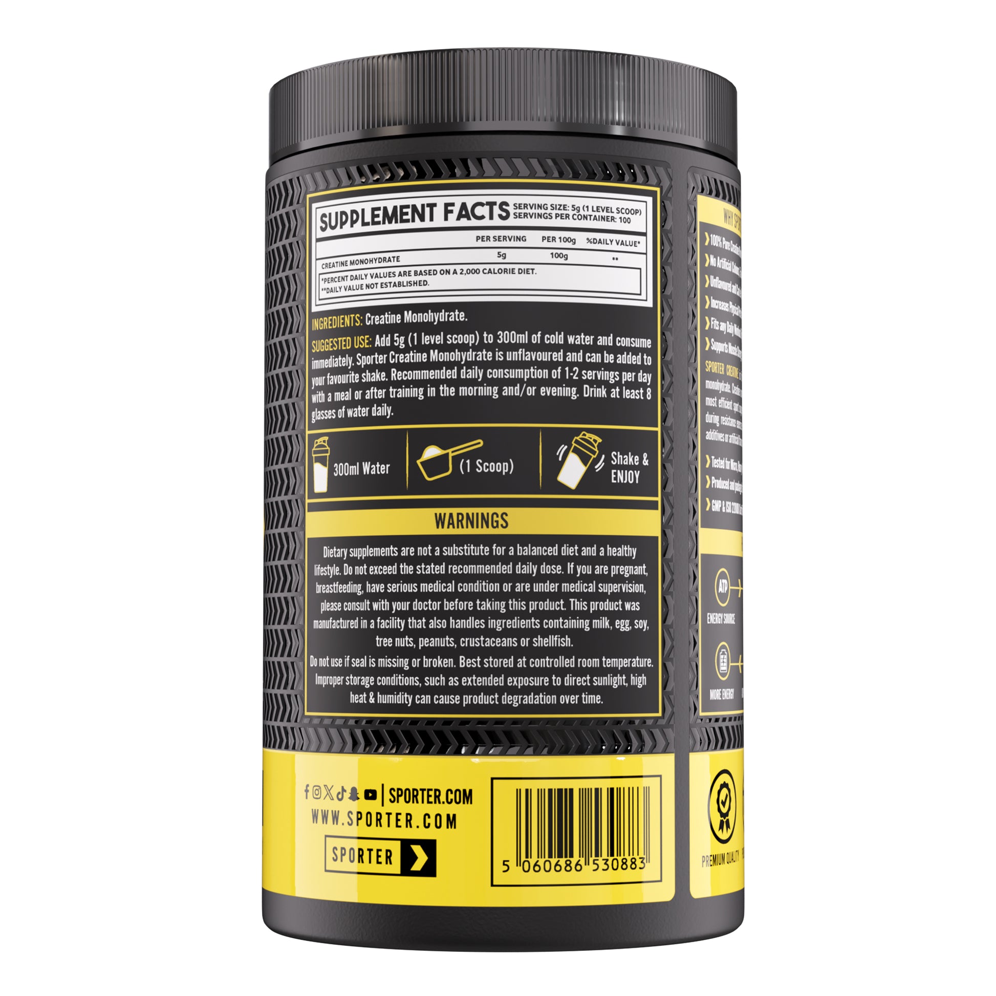 Sporter Creatine Monohydrate Powder 500g