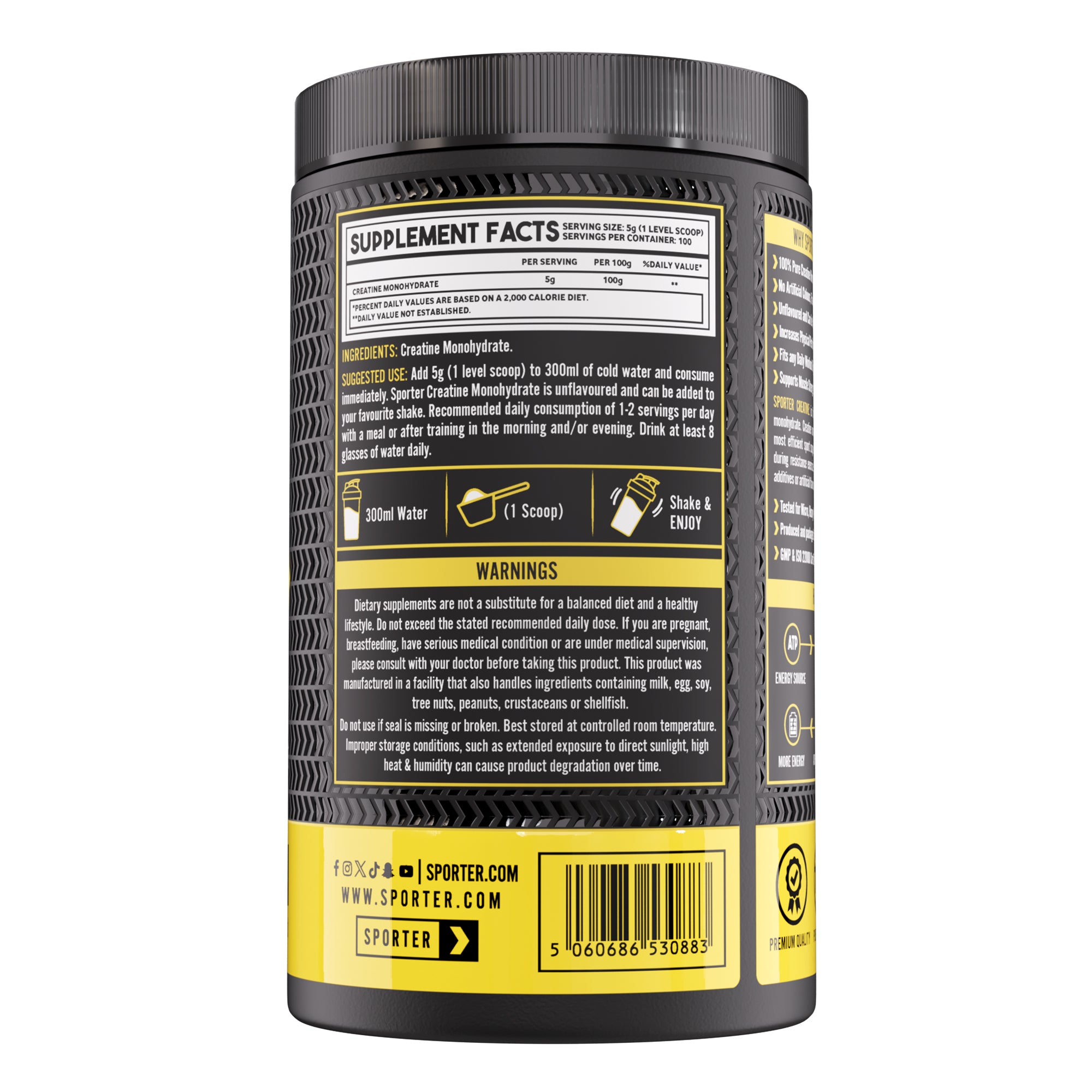 Sporter Creatine Monohydrate Powder 500g
