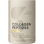 Sports Research Collagen Peptides - Hydrolyzed Type 1 & 3 Collagen Powder Vanilla Flavored 480g