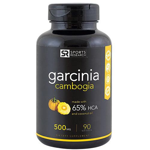 Sports Research Garcinia Cambogia (65%) with Organic Coconut Oil 90 Softgels