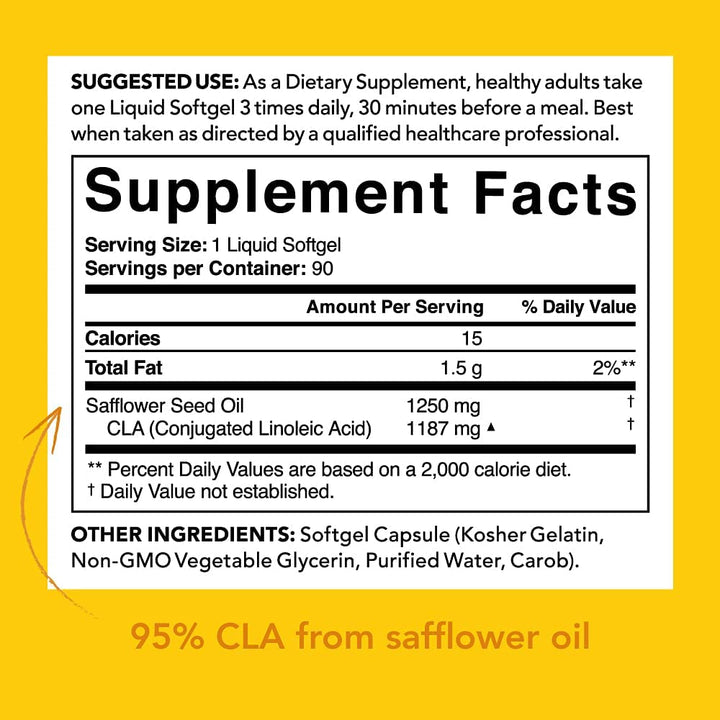 Sports Research Max Potency CLA 1250 MG 90 Softgels