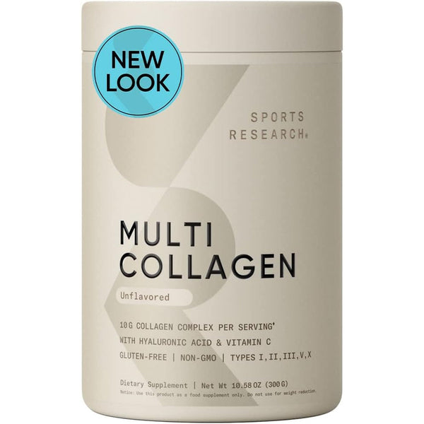 Sports Research Multi Collagen Complex Unflavored Keto Certified 302g