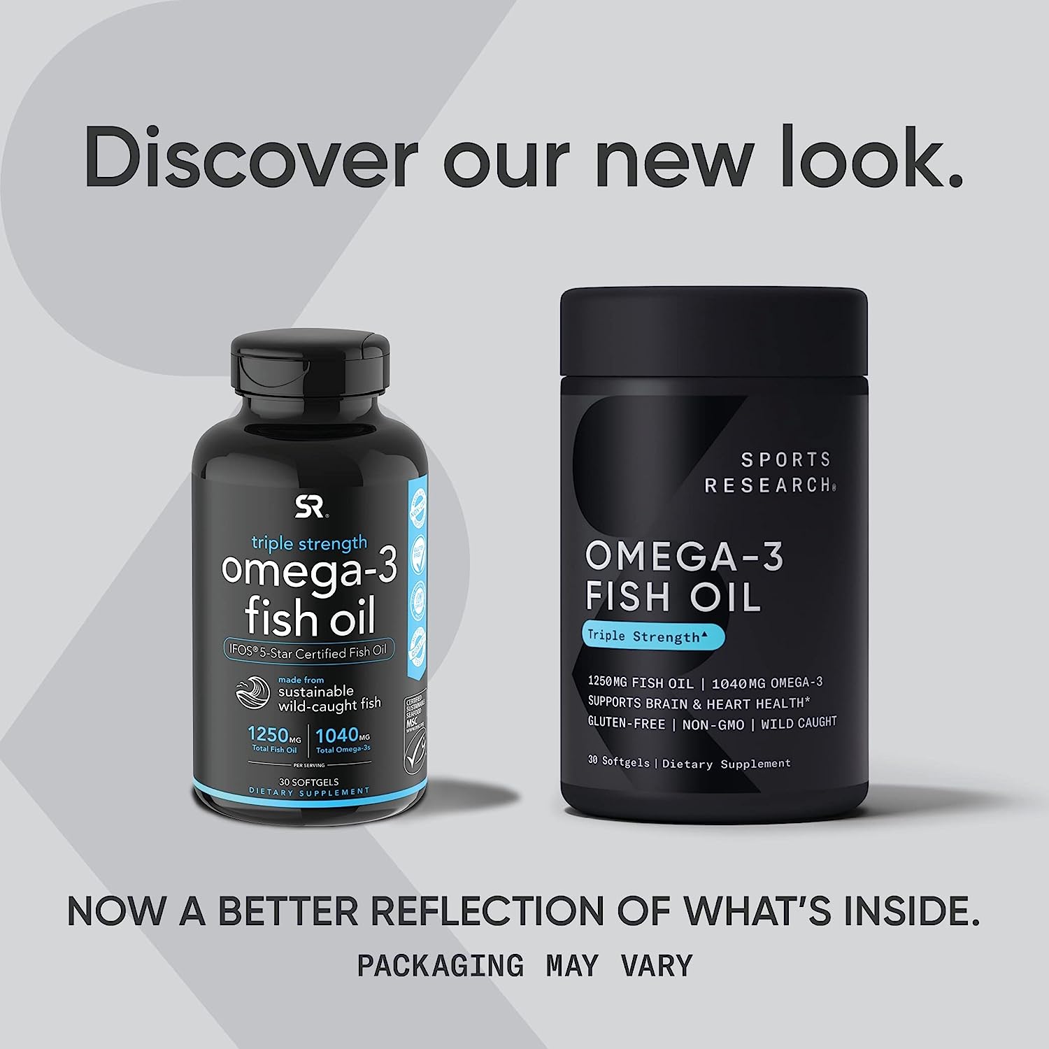 Sports Research Omega-3 Burpless Fish Oil Triple Strength  1,250mg from Wild Alaskan Pollock 30 Softgels