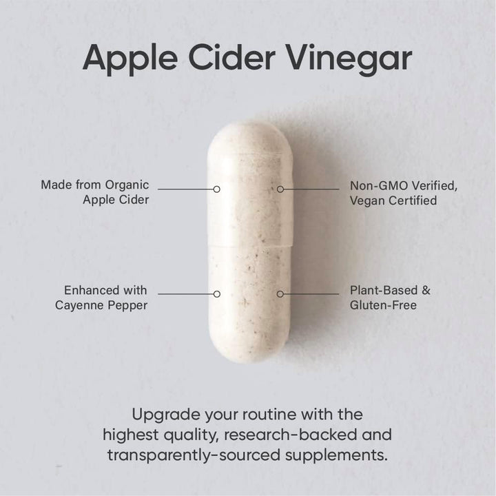 Sports Research Organic Apple Cider Vinegar Non-GMO Keto Certified 120 Vegetable Capsules