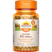 Sundown Dissolvable Vitamin B12 5000 MCG (as Methylcobalamin) 90 Microlozenges