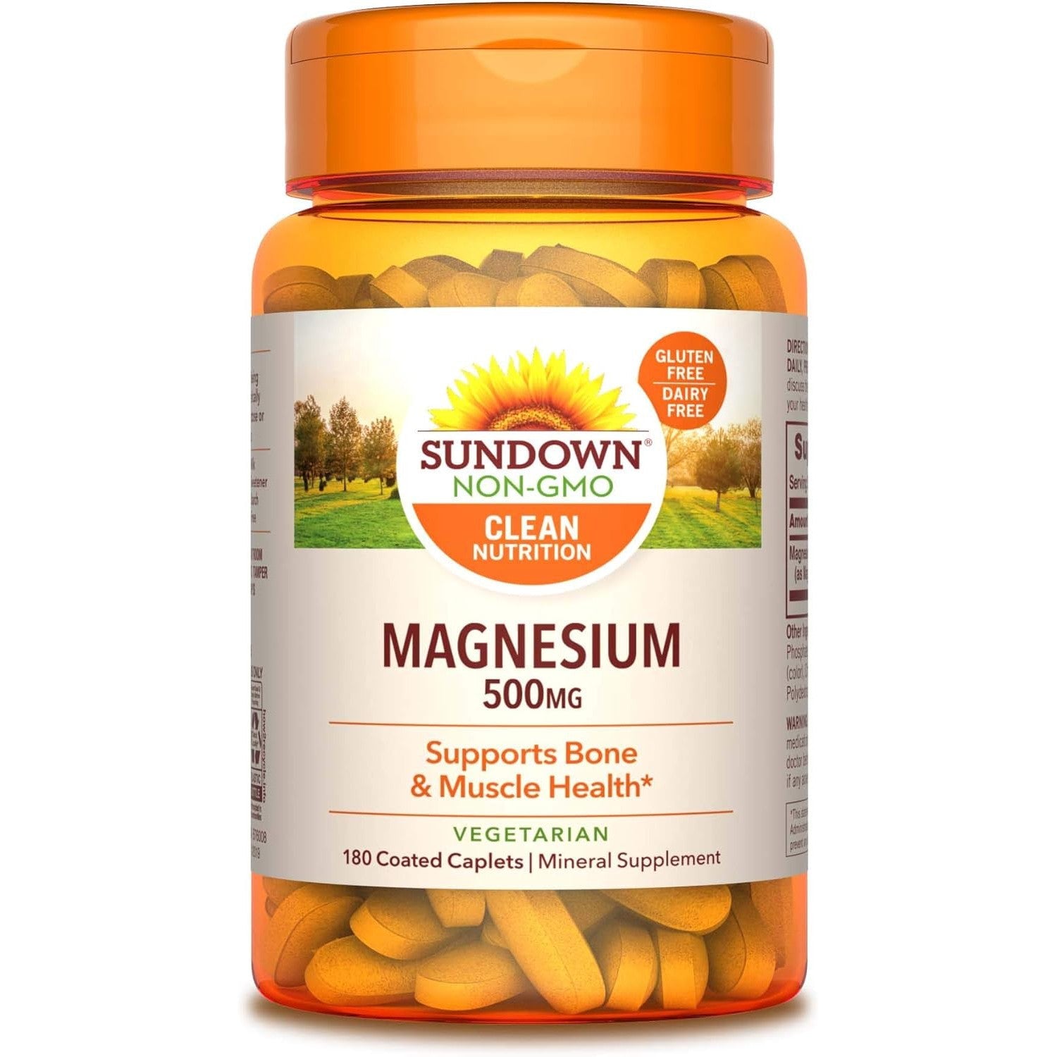 Sundown Magnesium 500MG as Magnesium Oxide 180 coated caplets