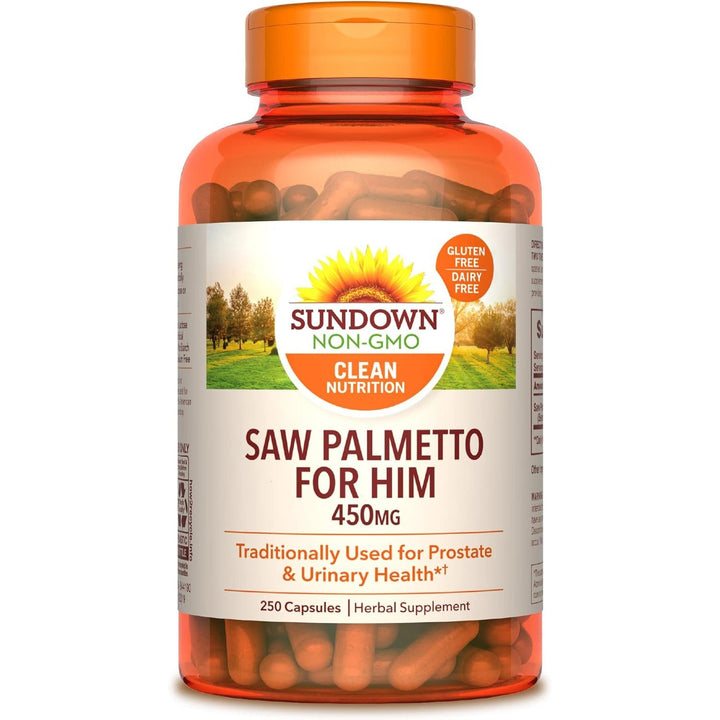 Sundown Saw Palmetto, For Him, 250 Capsules