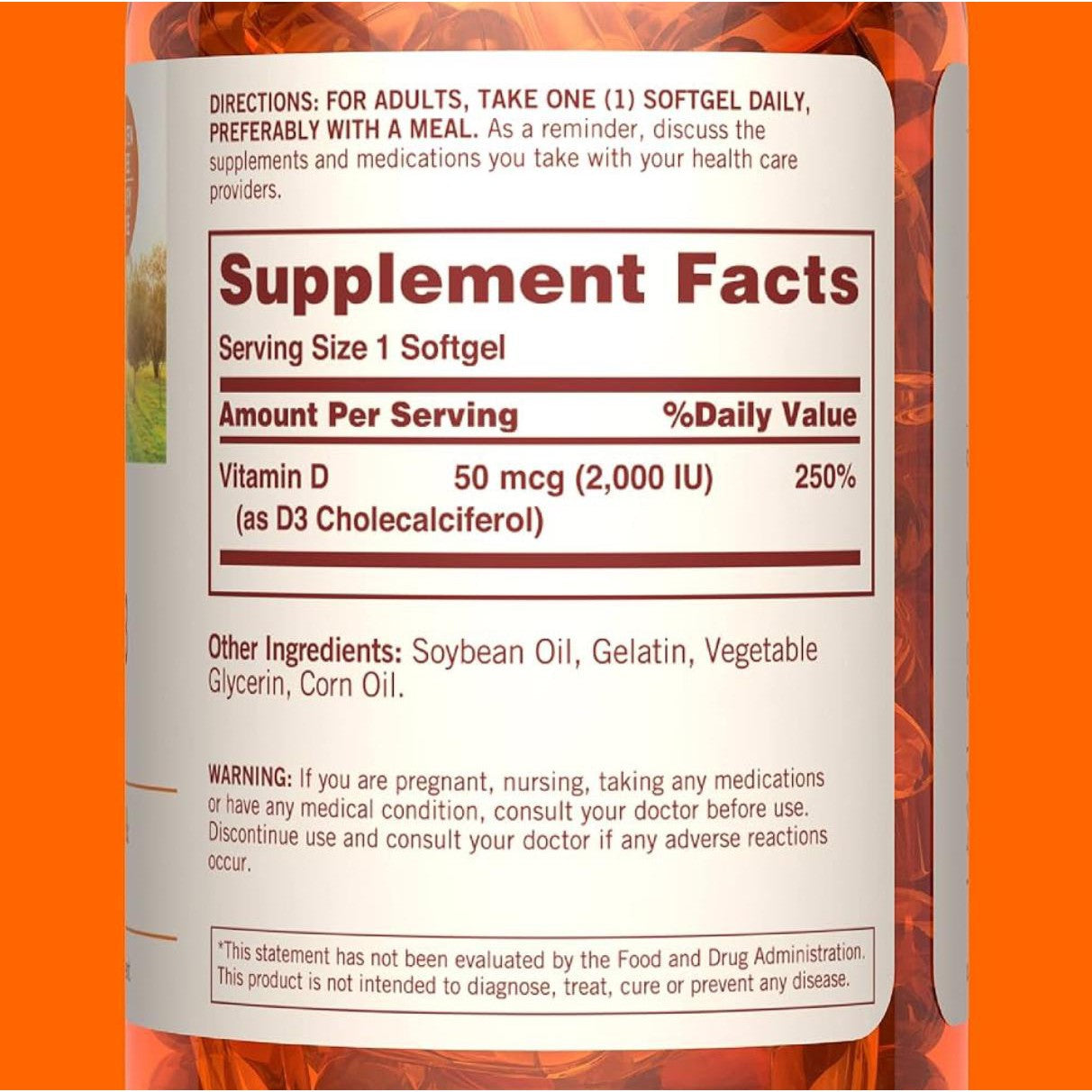 Sundown Vitamin D3 2000IU 150 Softgels Non-GMO Gluten Free