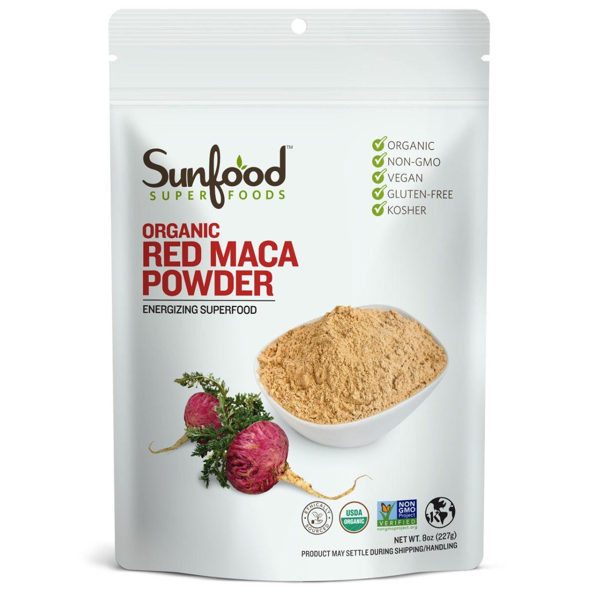 Sunfood Organic Red Maca Powder 227g
