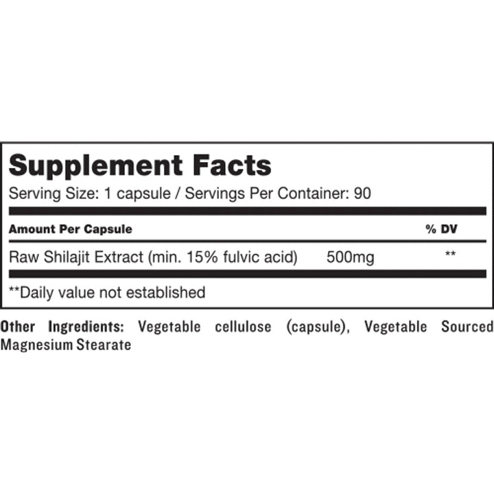 Sunfood Superfoods Shilajit Capsules 500mg 90 Vegan Capsules