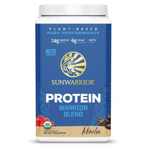 Sunwarrior Protein Warrior Blend Organic Plant-Based Mocha 1.65 lb (750 g)