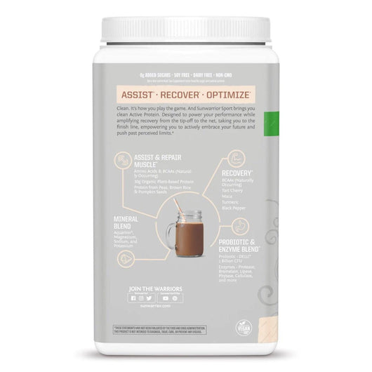 Sunwarrior Sport Active Protein Organic Plant-Based Chocolate 30g Protein 6g BCAAs 1kg