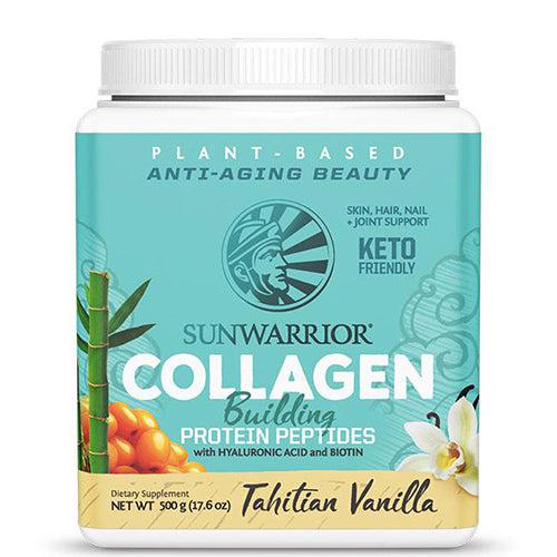 Sunwarrior Vegan Collagen Building Protein Peptides with Hyaluronic Acid & Biotin - Vanilla 500g