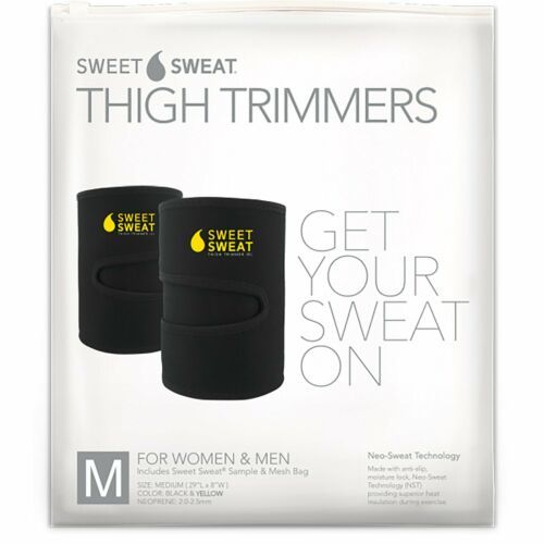 Sweet Sweat Thigh Trimmer for Women and Men - black and yellow Medium