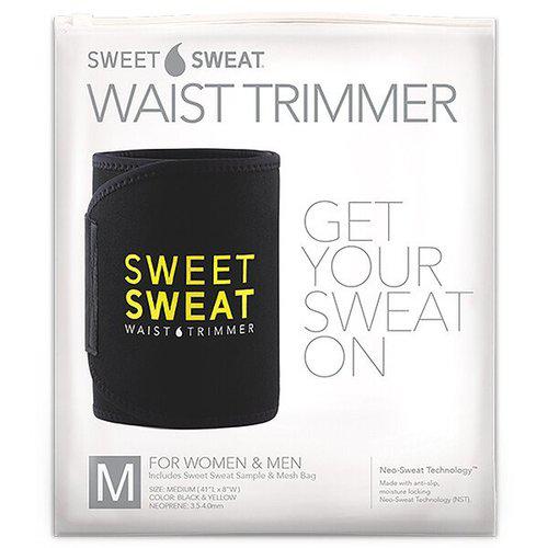 Sweet Sweat Waist Trimmer for Women and Men - black and yellow Medium