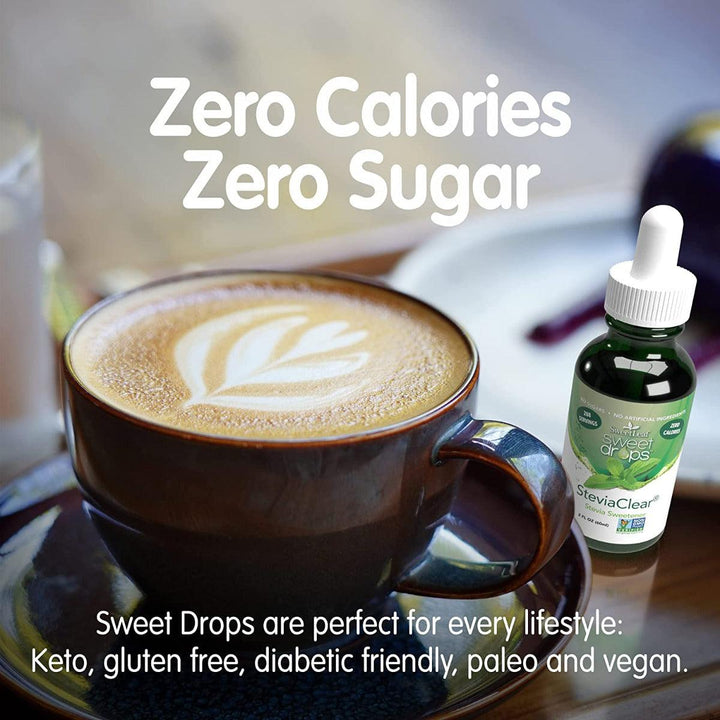 SweetLeaf Stevia Drops Clear Zero Calories Keto Friendly 60ml