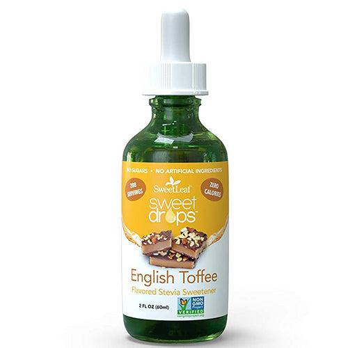 SweetLeaf Stevia Drops English Toffee Zero Calories Keto Friendly 60ml