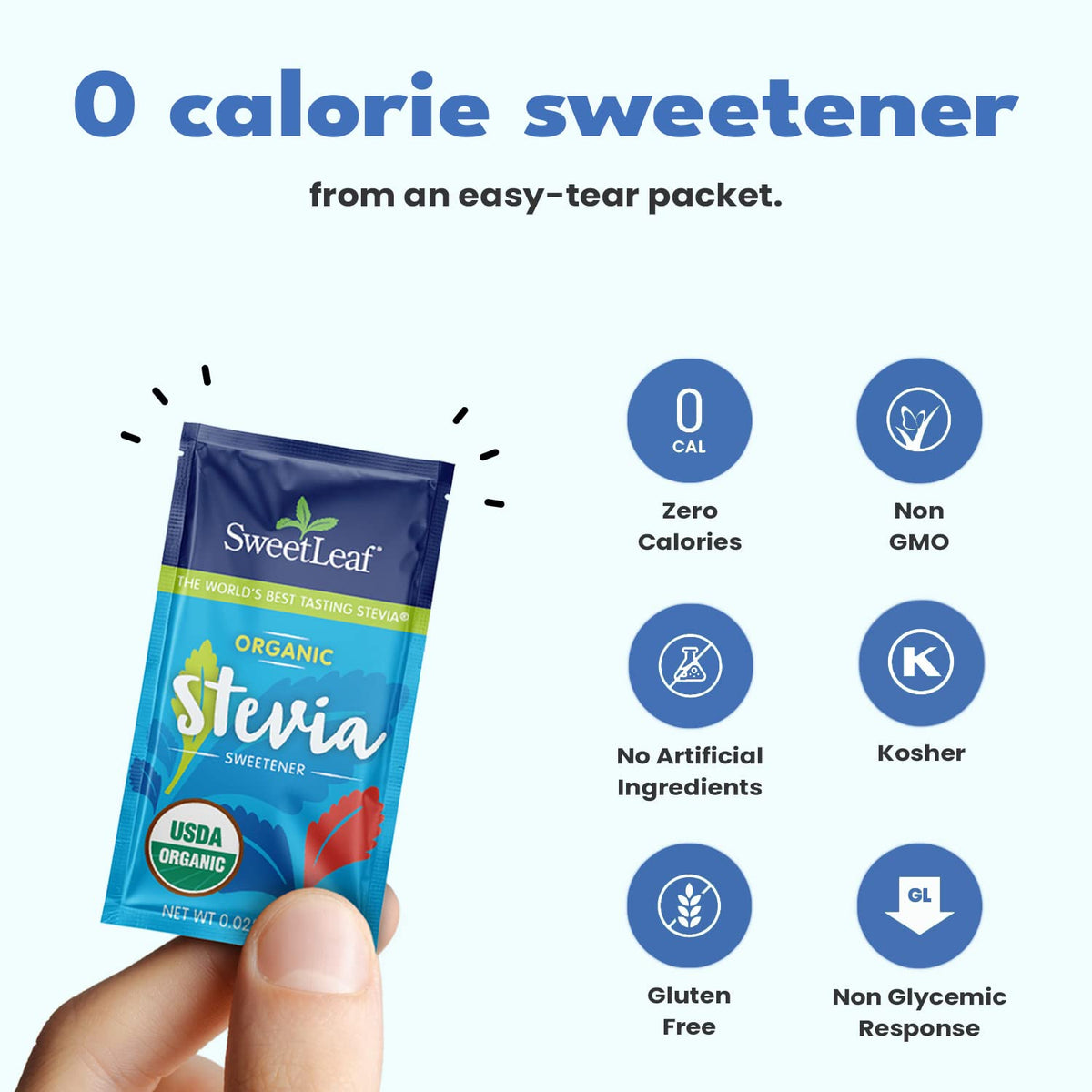 SweetLeaf Stevia Organic 70 Packets