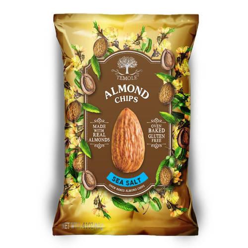 Temole Almond Chips Sea Salt Oven Baked Gluten Free 40g