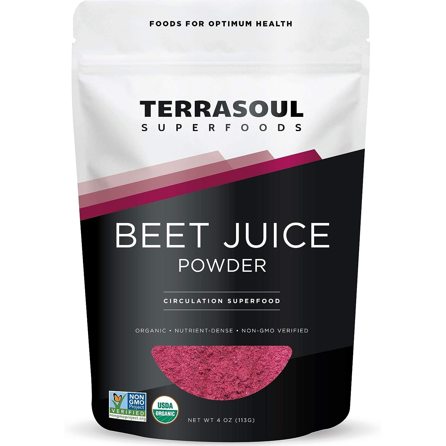 Terrasoul Superfoods Organic Beet Root Juice Powder 113g - Grown in USA | Energy & Stamina