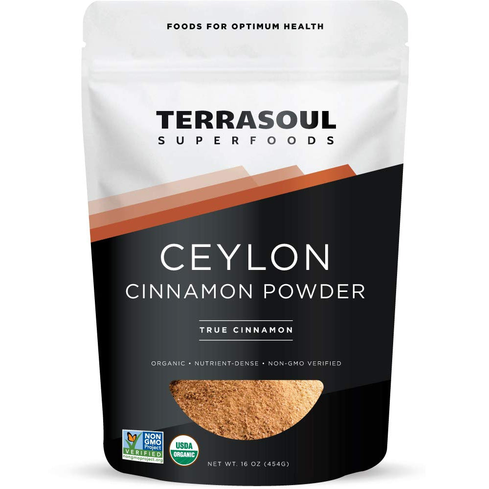 Terrasoul Superfoods Organic Ceylon Cinnamon Powder Premium Quality and Flavor - Lab-Tested for Authenticity 454g