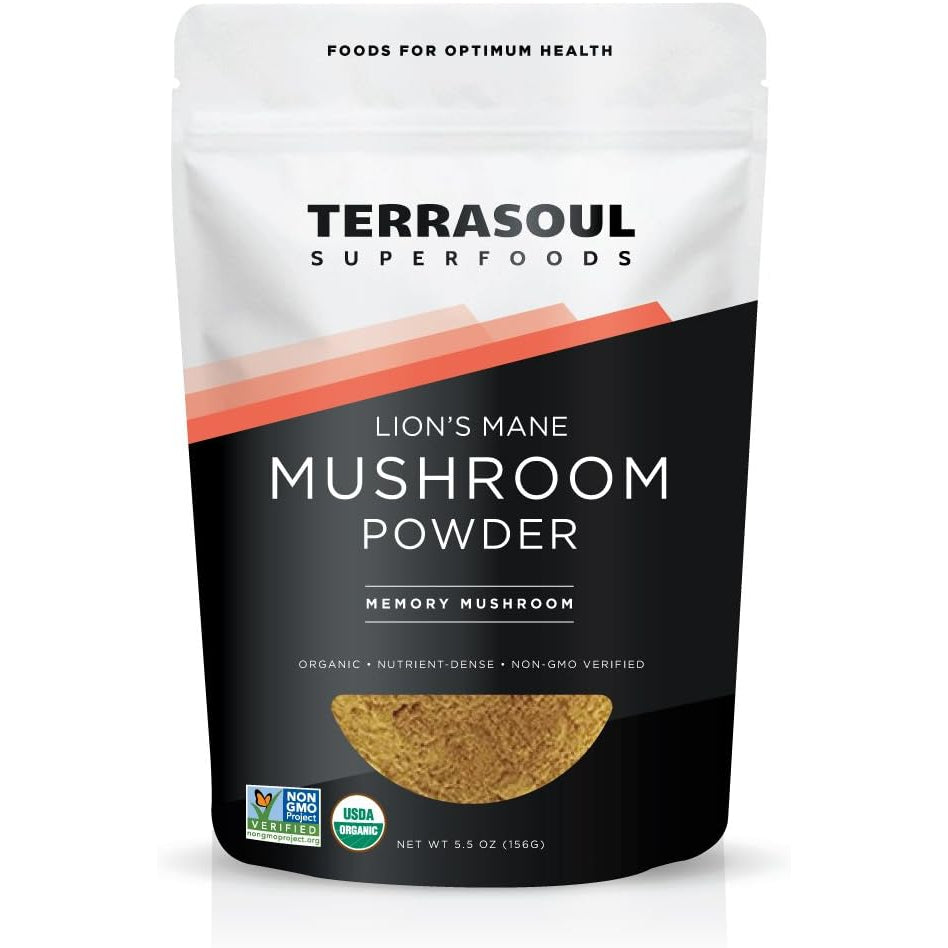 Terrasoul Superfoods Organic Lion's Mane Mushroom Powder (4:1 Extract) 156g