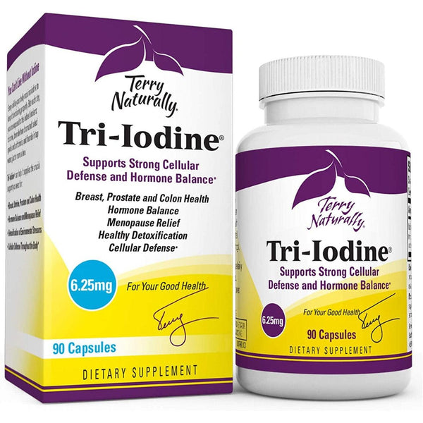 Terry Naturally Tri-Iodine 6.25 mg - 6250 mcg Iodine, 90 Vegan Capsules