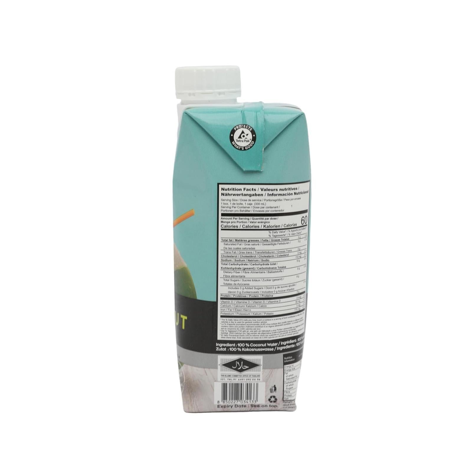 Thai Coco Coconut Water Natural 100% No Sugar Added 330 ml