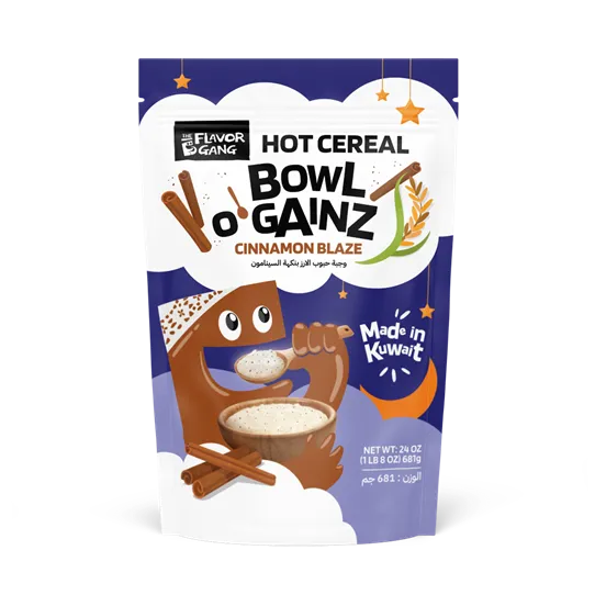 The Flavor Gang Hot Cereal BOWL O’ GAINZ Cinnamon Blaze 681g