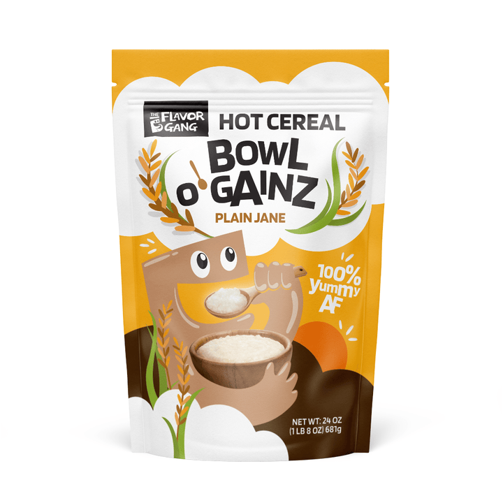 The Flavor Gang Hot Cereal BOWL O’ GAINZ Plain Jane 681g