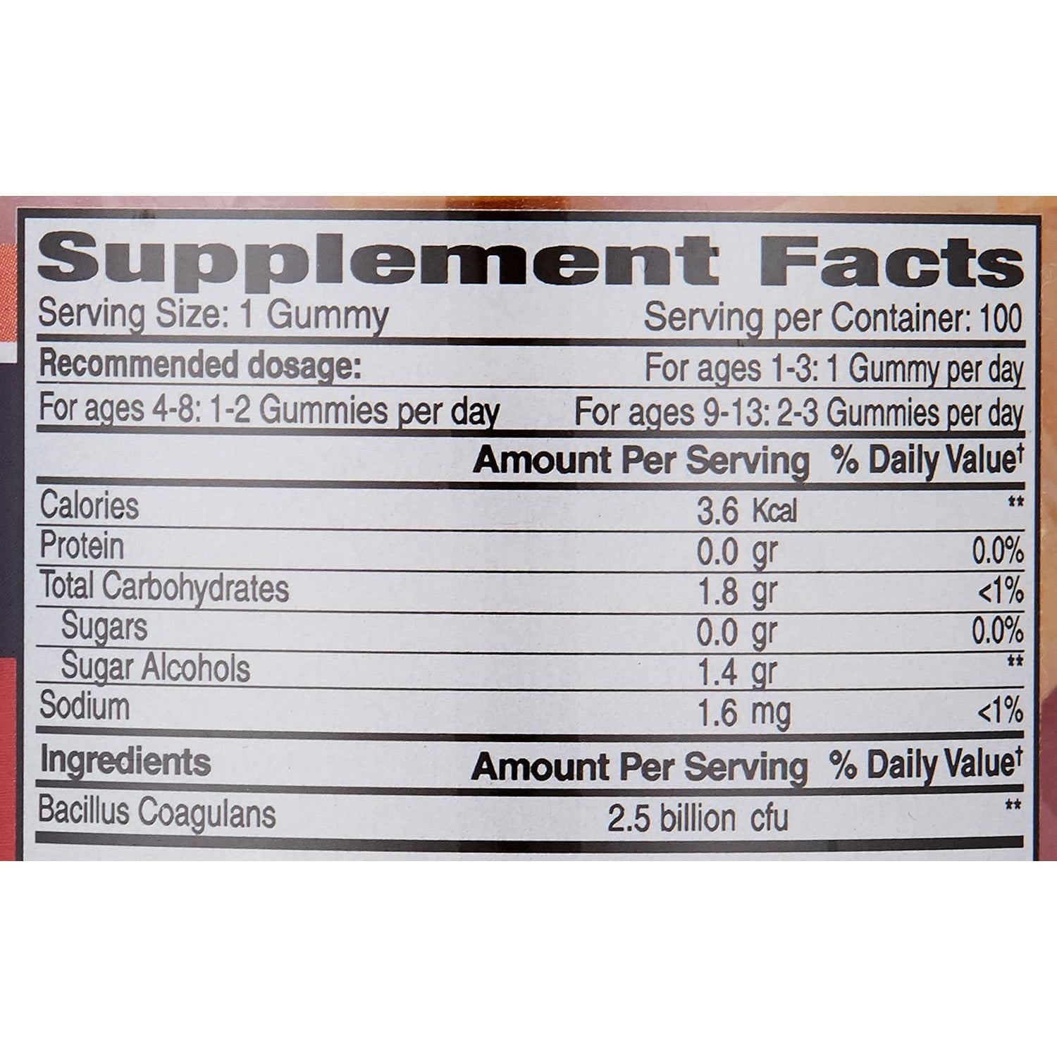 The Gummies Co Probiotic Gummy Vitamins For Kids Age 1-8 Sugar Free Gelatin Free Strawberry Orange 100 Gummies