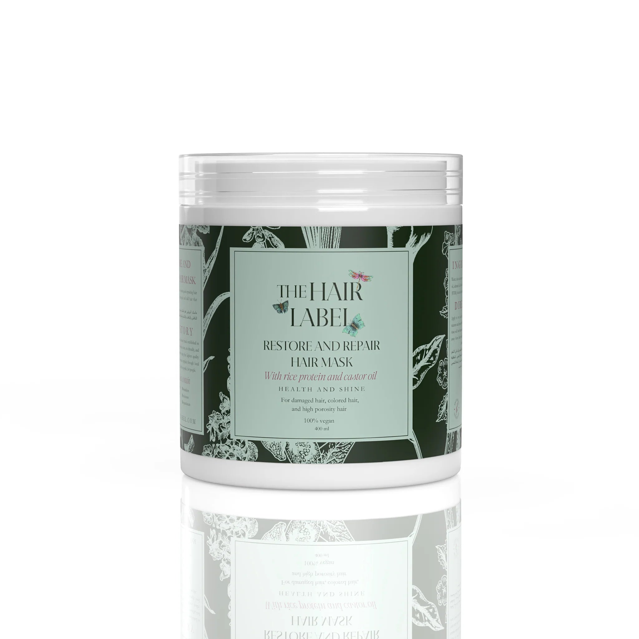 The Hair Label Restore and Repair Hair Mask Free of Parabens, Sulfates, Silicones, and Gluten 400 ml