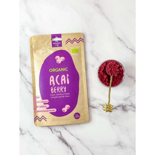 The Organic Lab Organic Acai Berry Powder 70g | 100% Natural | No Added Sugar