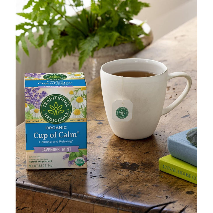 Traditional Medicinals Organic Cup of Calm Tea Lavender Mint 16 bags