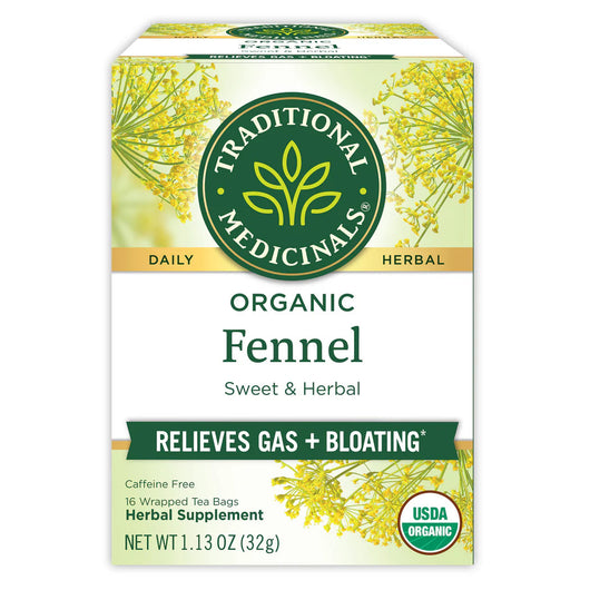 Traditional Medicinals Organic Fennel Tea Promotes Healthy Digestion 16 bags