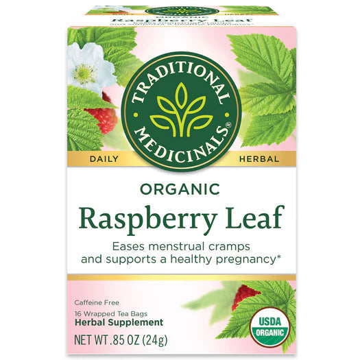 Traditional Medicinals Tea Organic Raspberry Leaf Eases Menstrual Cramps and Supports a Healthy Pregnancy 16 Bags