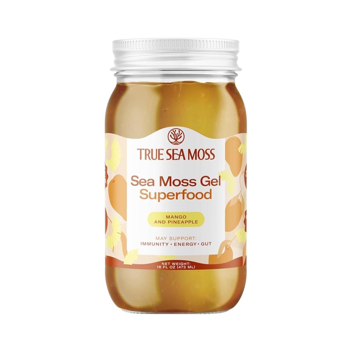 True Sea Moss Natural Superfood From The Sea, Mango & Pineapple 473g