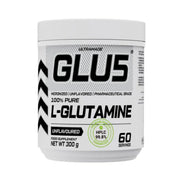 مسحوق إل-جلوتامين Ultramade GLU5، غير منكه، 300 جم، نقي بنسبة 100%، دقيق الحبيبات (ميكرونيزد) وبجودة دوائية.