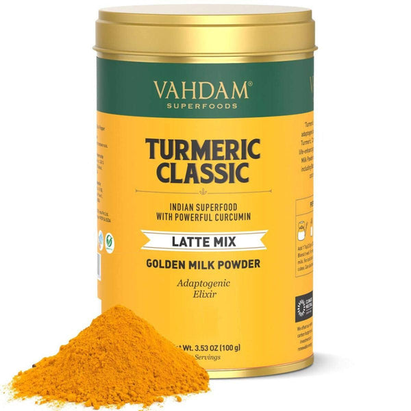 VAHDAM Organic Turmeric Classic Latte Mix Golden Milk Powder 100g