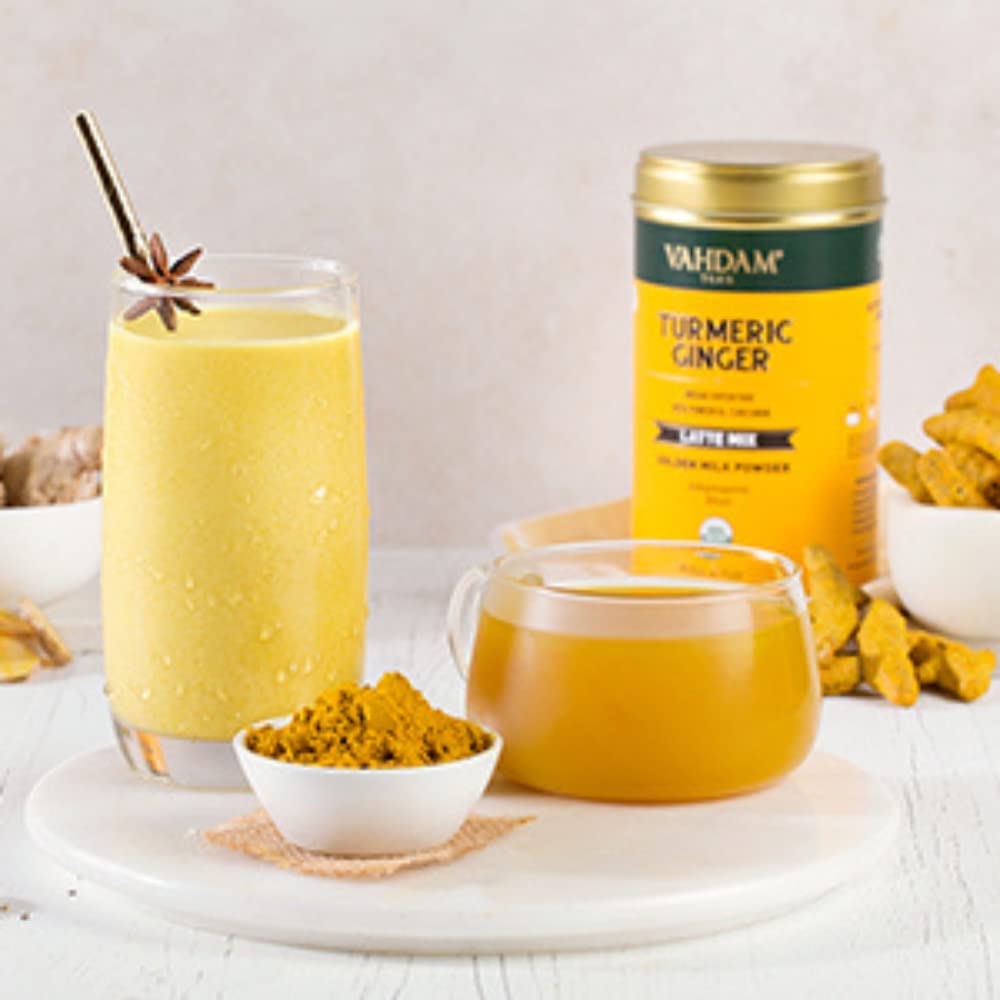 VAHDAM Organic Turmeric Ginger Latte Mix Golden Milk Powder 100g