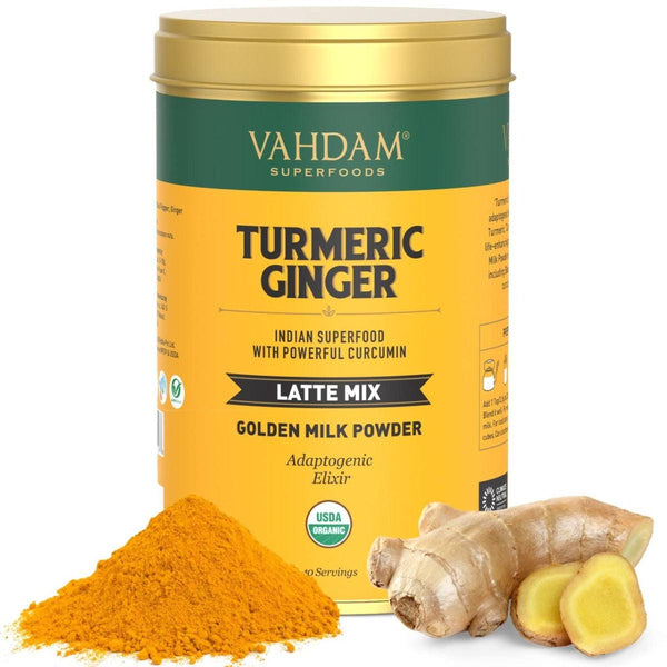 VAHDAM Organic Turmeric Ginger Latte Mix Golden Milk Powder 100g