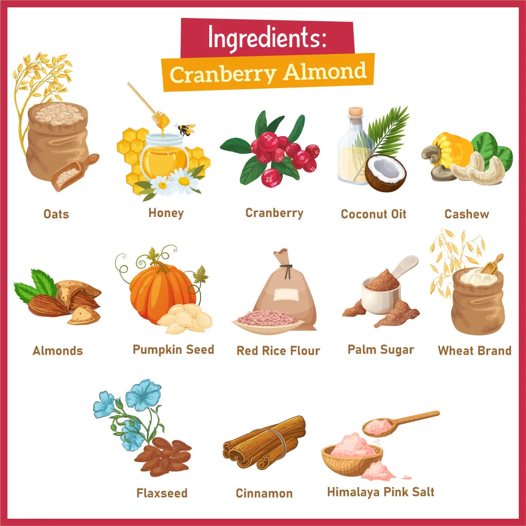 VERLIN Crunchy Granola Cranberry Almond 200g